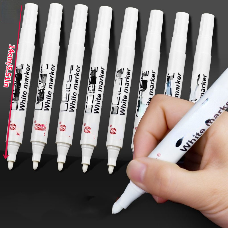 Oily Waterproof White Marker Pen Quick-drying Oily Non-fading