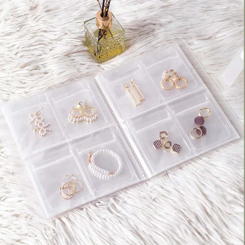 Jewelry Storage Book Transparent Organizer Earring Holder - Temu