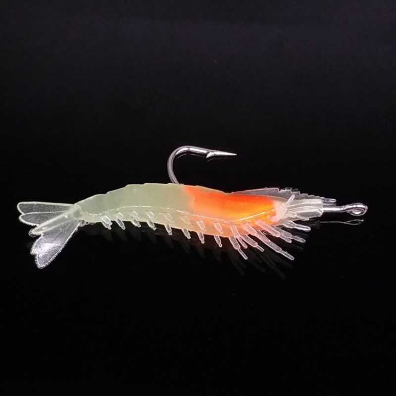 Luminous Bionic Shrimp Soft Lure With Hook sea Fishing - Temu