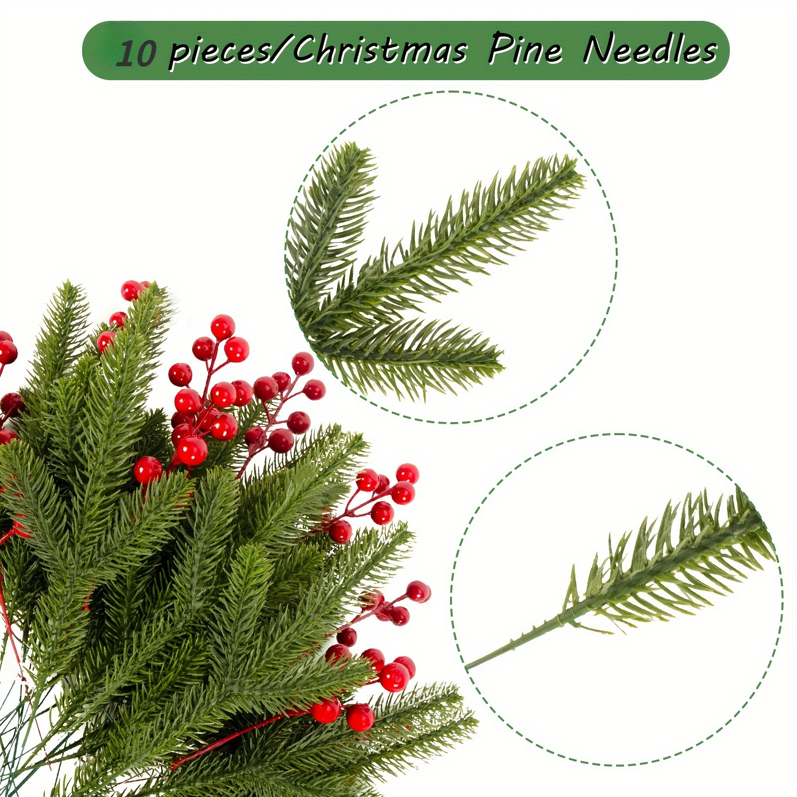 Premium Christmas Wreath Supplies Set Artificial Pine - Temu