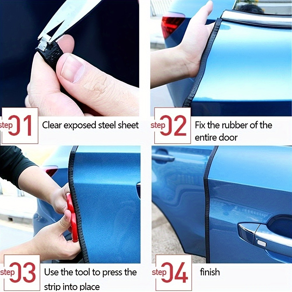 Door Edge Protector Anti-collision Strip Sound Insulation Dust Rubber