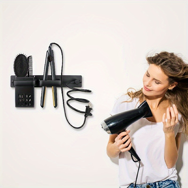 Curling Iron Holder Bathroom Storage For Hair Dryers, Flat Irons