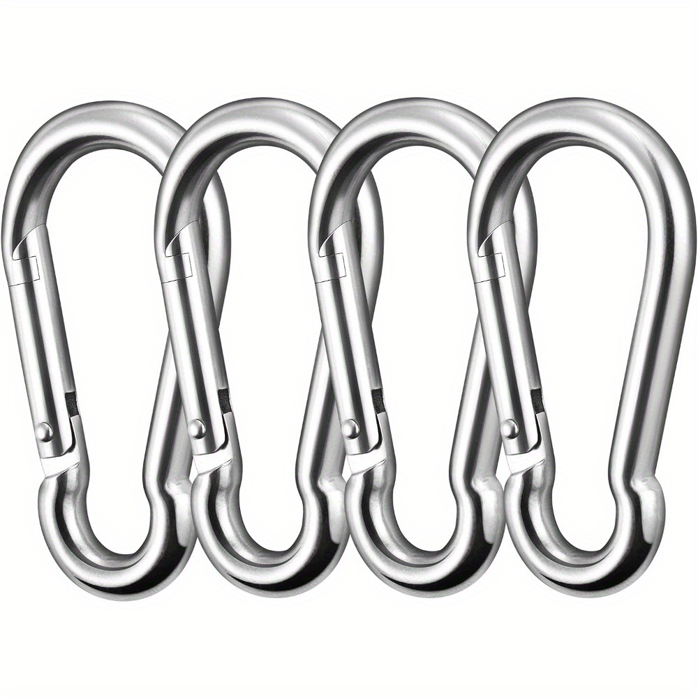 304#stainless Steel Carabiner Clips Heavy Duty Spring Snap - Temu Canada