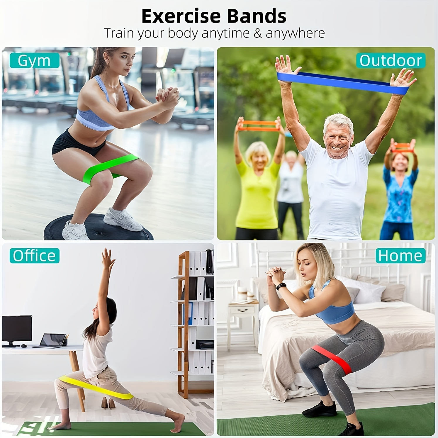 Resistance Bands for Fitness Stretching Pilates Training