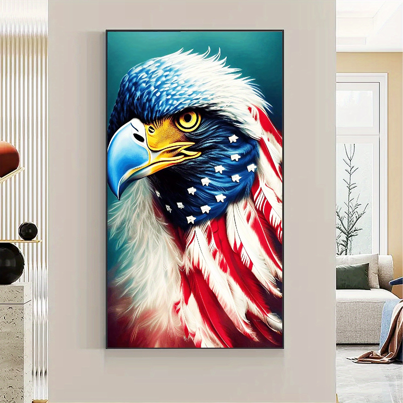 Diy 5D Diamond Art Kits For Adults Abstract Eagle Diamond Painting