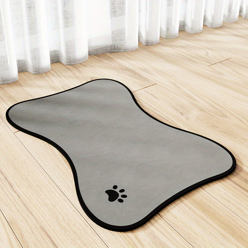 Water Bowl Mat Dog Feeding Absorbent Microfiber Dogs Food Anti Skid Pet