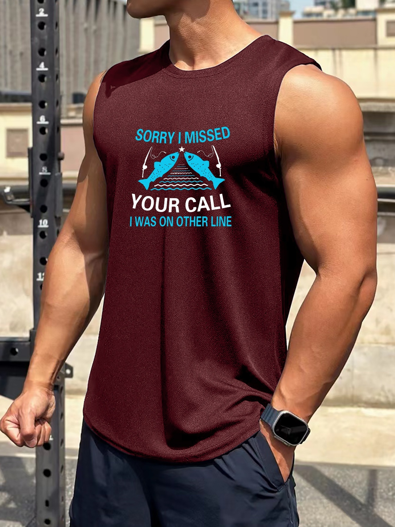 Call Print Men's Casual Breathable Comfy Sleeveless Tank - Temu