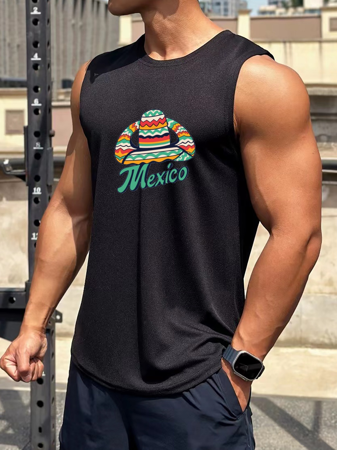 Mexico Hat Print A shirt Tanks Sleeveless Tank Top Men's - Temu Canada