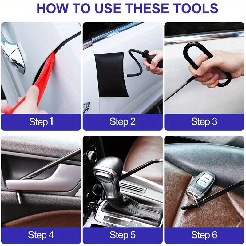 Car Tool Car Window Door Key Anti Lost Kit Inflatable Air Pump Air