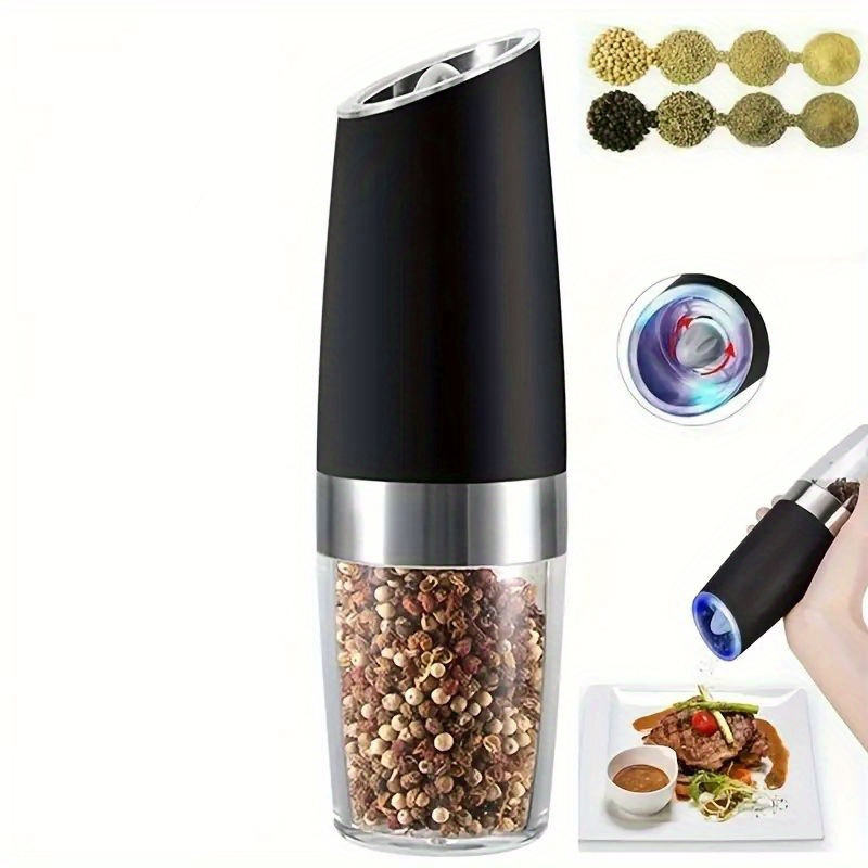 Pepper Grinder Automatic Sea Salt Grinder Adjustable Spice - Temu