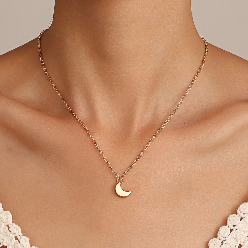 Minimalist moon store necklace