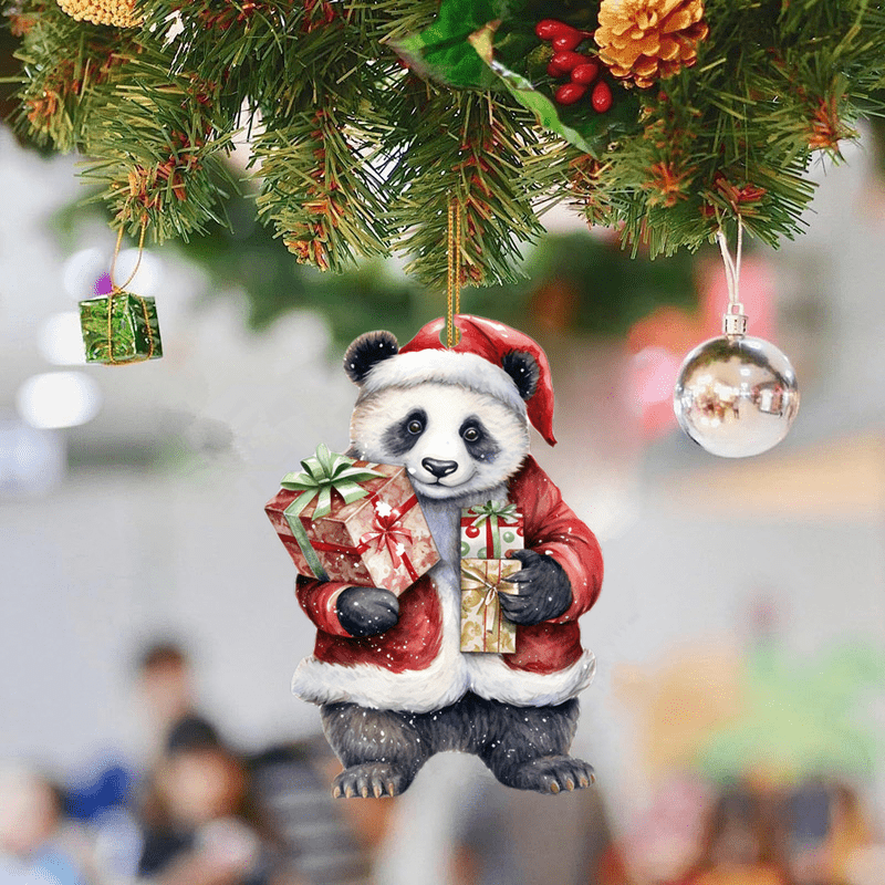 Panda Ornament Auto  Dekoratives Acryl-Panda-Dekor - Weihnachtsanhänger- Dekoration für Weihnachtsbaum, Wohnzimmer, Zuhause, Fenster, Outdoor, Auto,  niedlicher Panda-Innenanhänger Alpgen : : Spielzeug