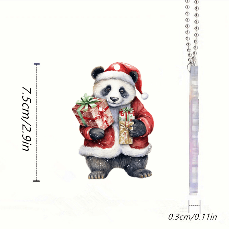 Panda-Weihnachtsdekorationen  Hängendes Acryl-Panda-Dekor