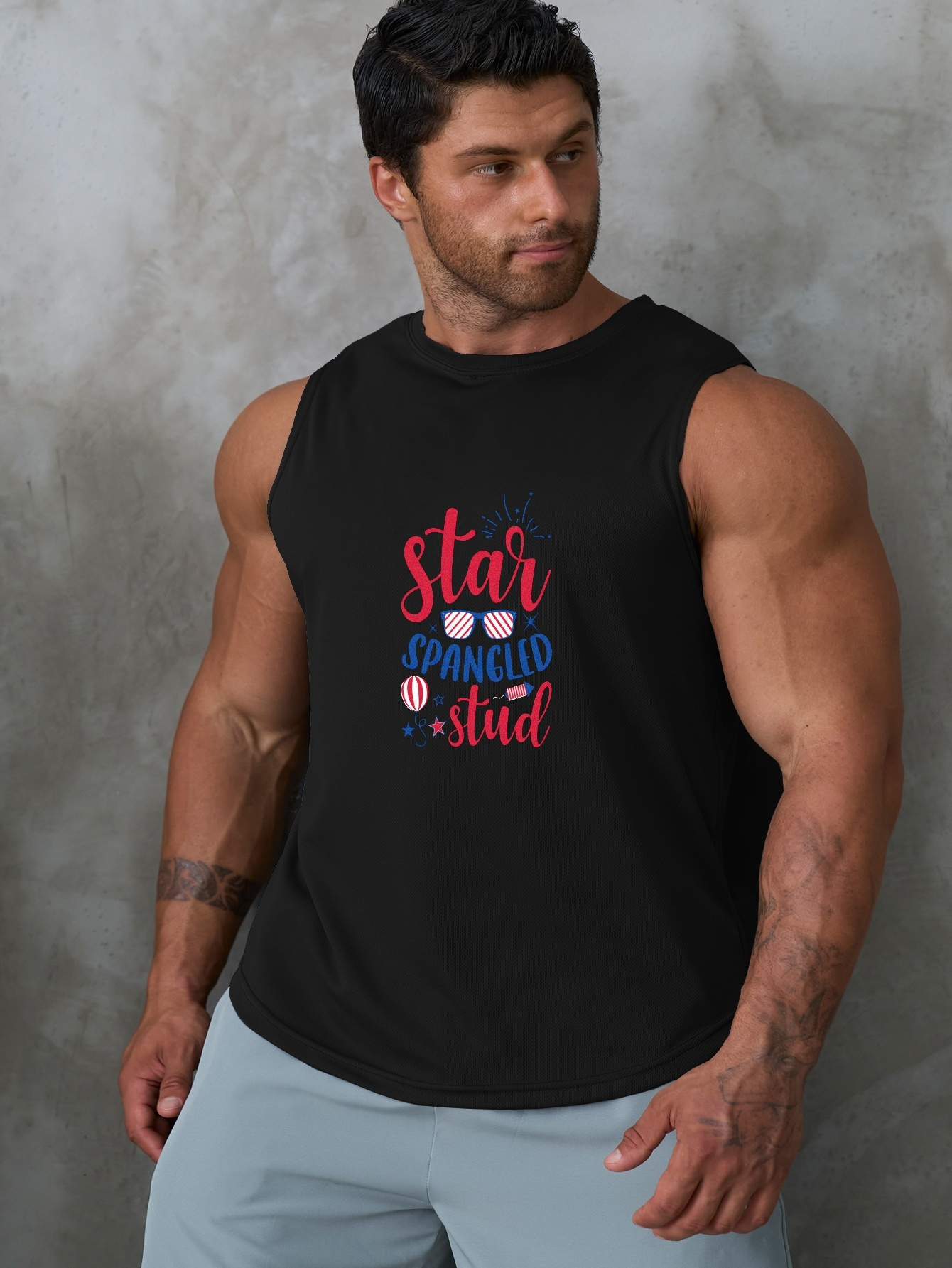 Gym Men Muscle Sleeveless Shirt Tank Top Bodybuilding Sport Fitness Workout  Vest