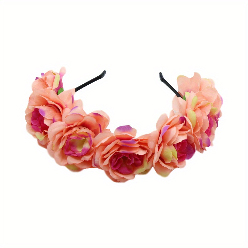 1pc Diadema Flores Artificiales Novia Mujeres Fiesta Novia - Temu Mexico