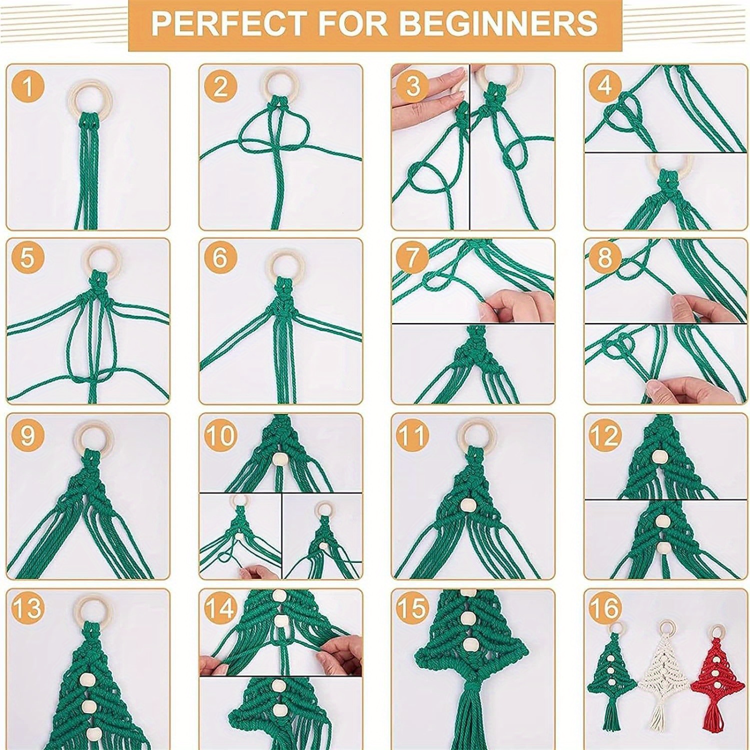 Christmas Tree Macrame Supplies Kit Macrame Kits For Adults - Temu