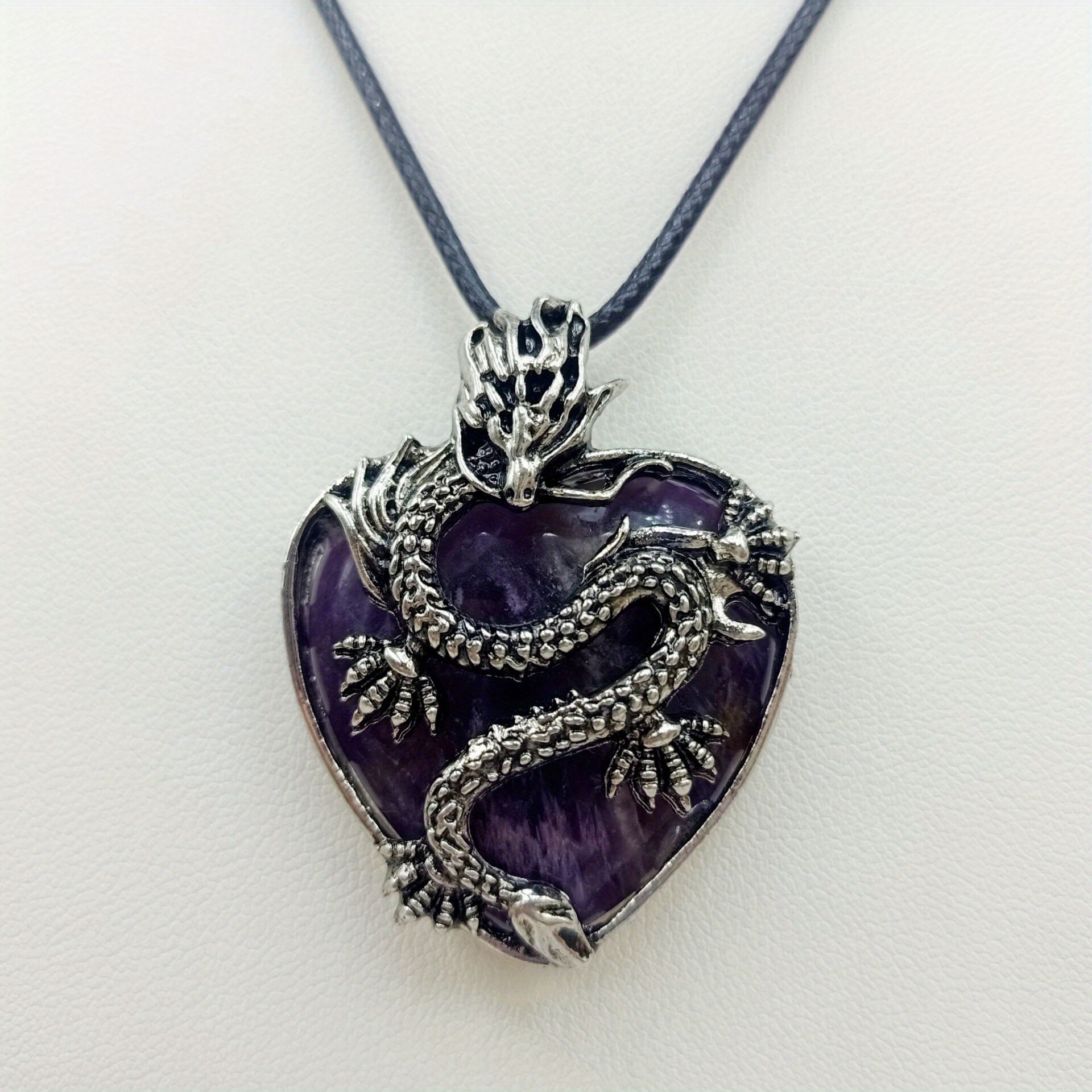 Amethyst store dragon necklace