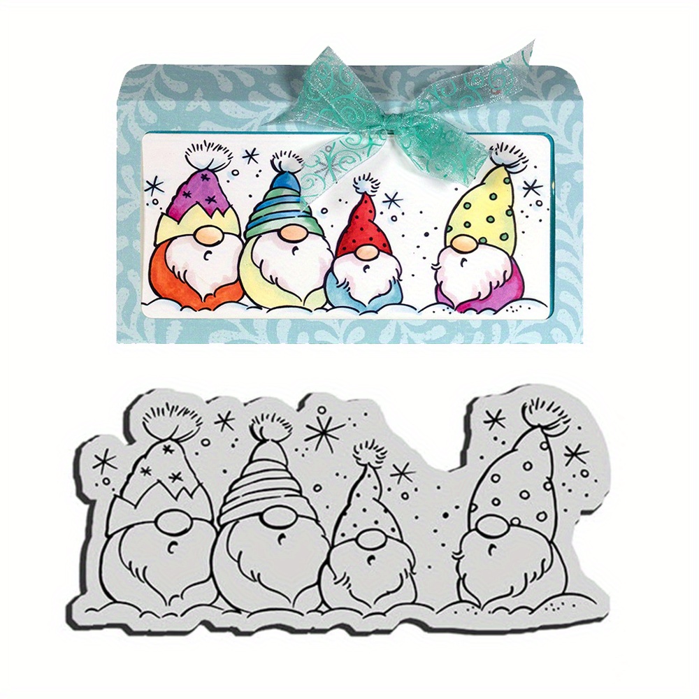 

Merry Christmas Clear Stamps Sets Cardmaking : 4 Christmas Dwarves Clear Stamps For Diy Craft Art Handmade Gift Blessing Birthday Thanks Card Christmas Card