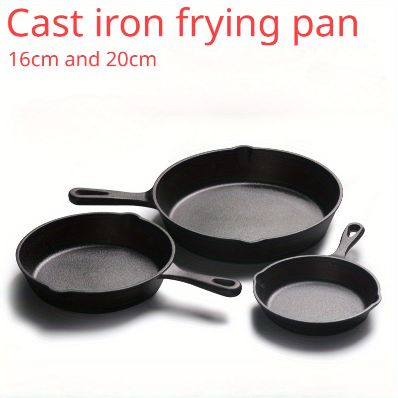 Cast Iron Skillet Frying Pan With Drip spouts Pre seasoned - Temu