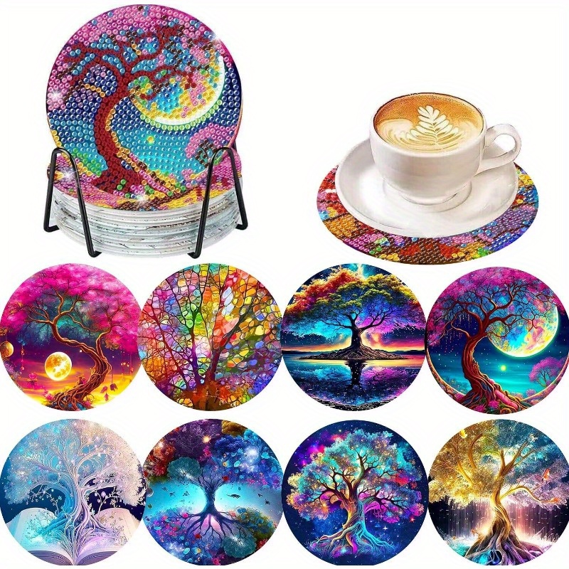  TDFERAN 6 Pack Diamond Painting Coasters for Adults 5D Diamond  Dots Coasters Kits Nature Marble Painting Kit Landscape Diamond Art  Coasters Marble Art Kit for Beginners Art Craft Supplies Gift 