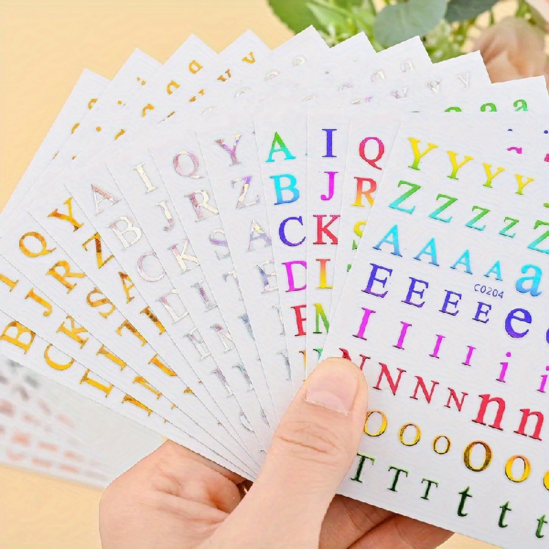 Colorful English Small Letter Stickers For Crafts Number - Temu