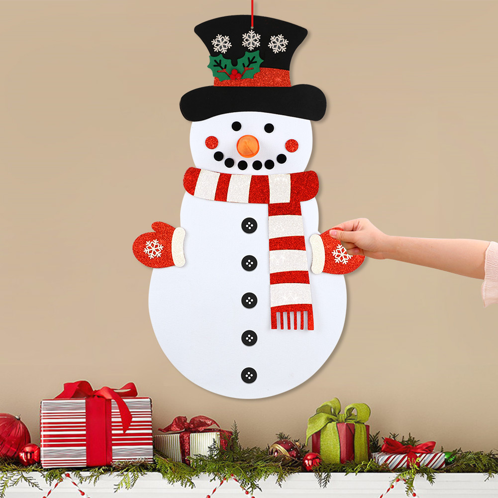 Felt Snowman For Wall Decor Double sided Diy Felt Christmas - Temu