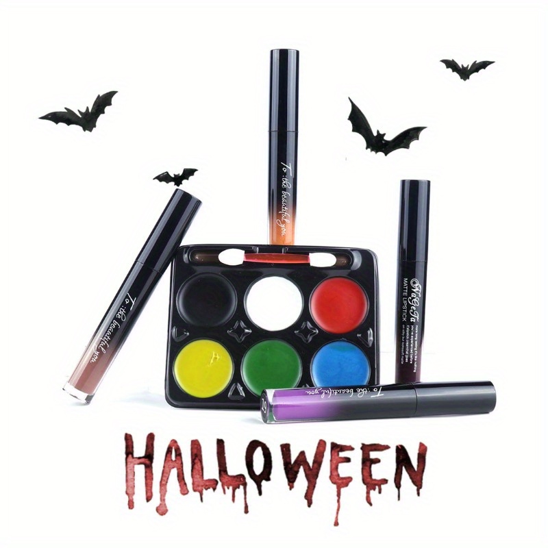 Halloween Makeup Kit Face Paint Palette Lip Gloss Halloween Makeup