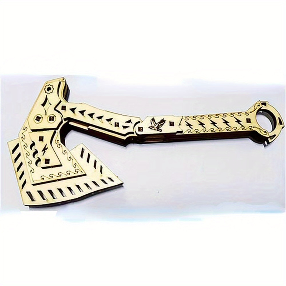 Wooden 3d Puzzle Butterfly Knife Folding Knife 3d Three - Temu