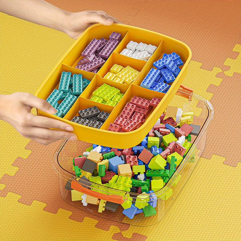 Lego Storage Box Building Block Organizer Particle Toy Jigsaw Puzzle  Container Partition Lego Storage Bin Children Toy Organizer