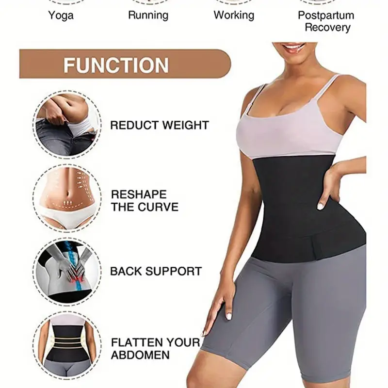 Waist Trainer Body Shaper Belt, Tummy Shapewear For Women, Belly Fat Burner  Elastic Belt - Temu New Zealand