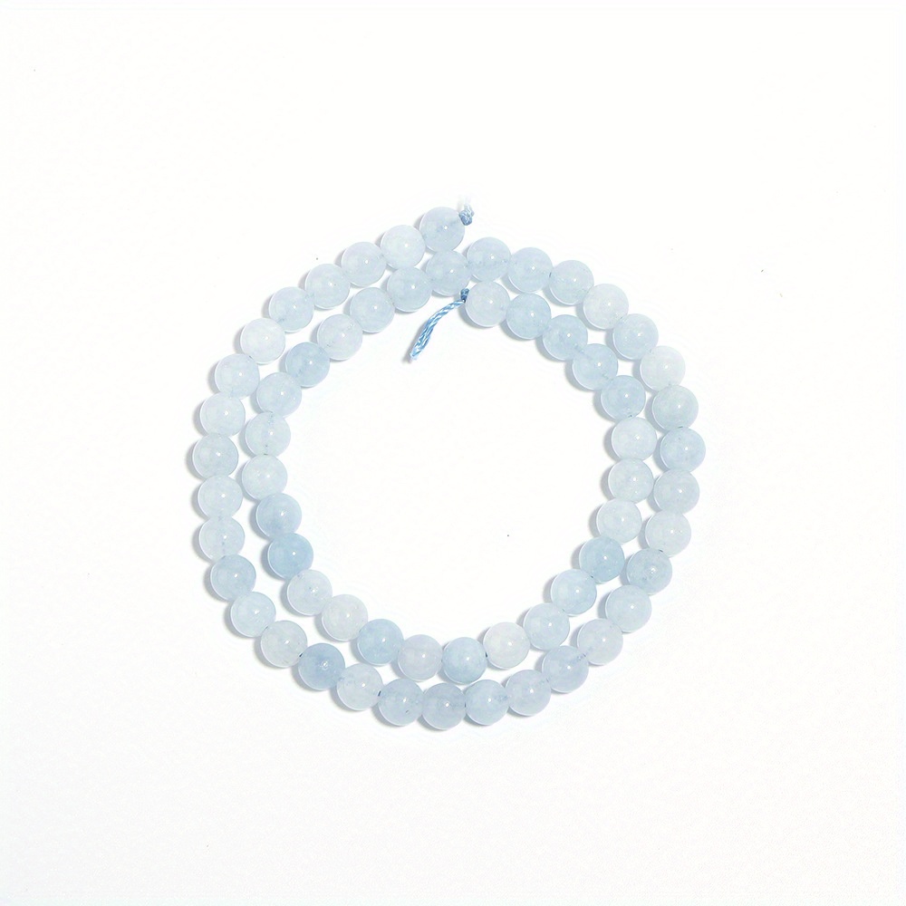 Natural Aquamarine Beads Natural Gemstone Beads Round Stone - Temu