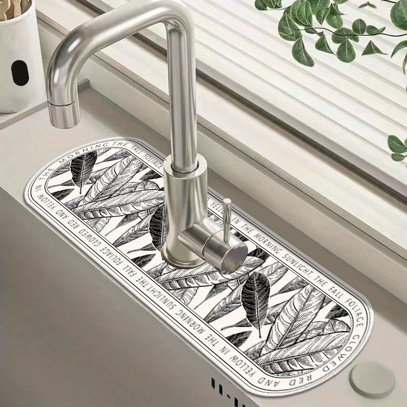 Faucet Draining Mat Faucet Non slip Drain Pad Sink Mat Sink - Temu