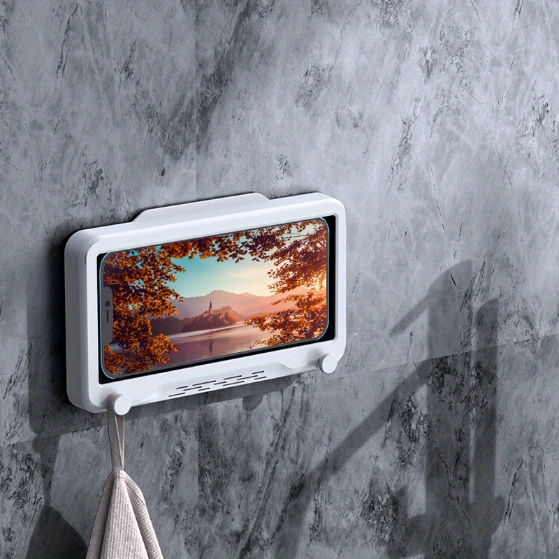 Shower Mobile Phone Holder Waterproof Wall Mounted Hook - Temu