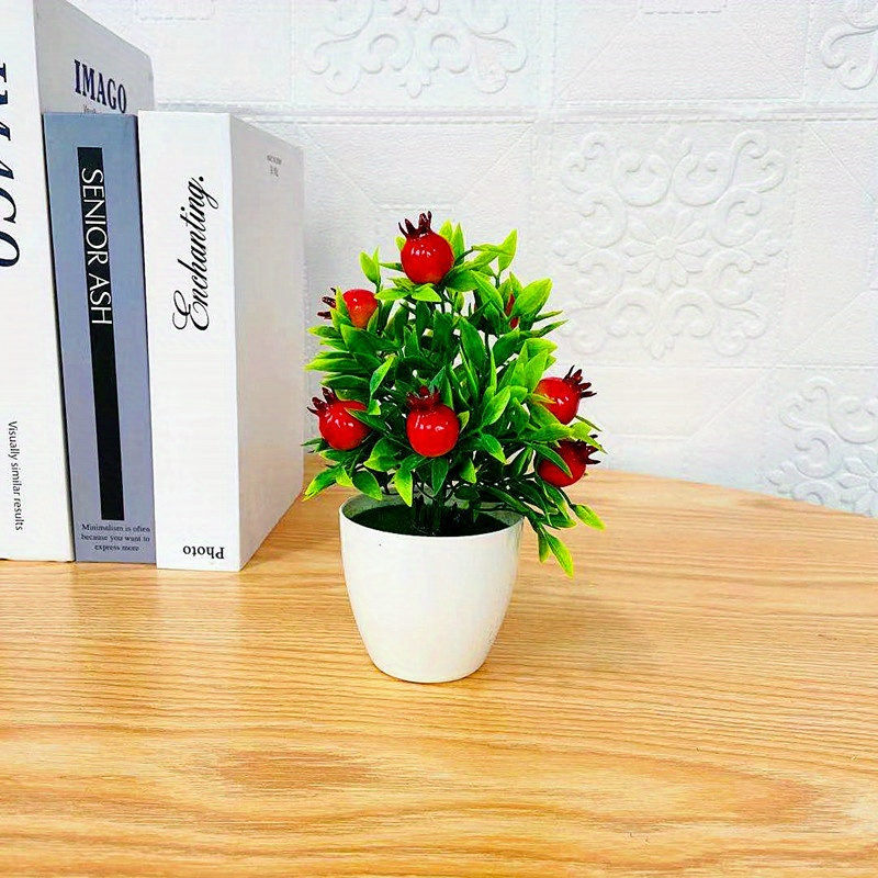 TEMU 1pc, Artificial Potted Plant, Simple Fake Plant For Home Decoration