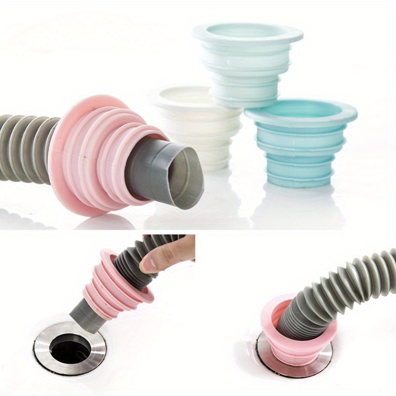 Bouchons de vidange - Joint de tuyau - Filtre - Joint de tuyau de vidange -  Joint de tuyau de vidange pour machine à laver - Déodorant - Gris