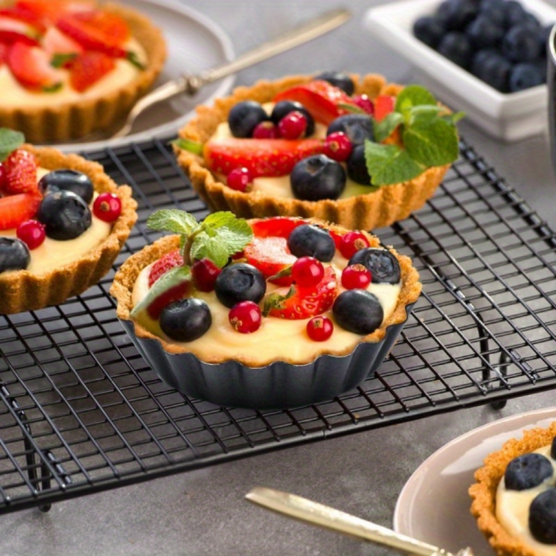 Silicone Mini Tart Pan Quiche Flan Mousse Jello Pudding Pie Dessert Baking  Mold