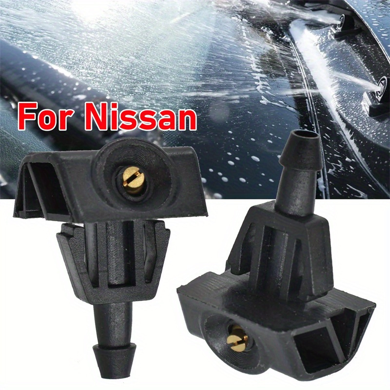 1pc/2pcs Car Front Windshield Washer Wiper Water Spray Nozzle For Nissan  TIIDA SYLPHY X-trail Venucia D50 R50 Auto Accessories