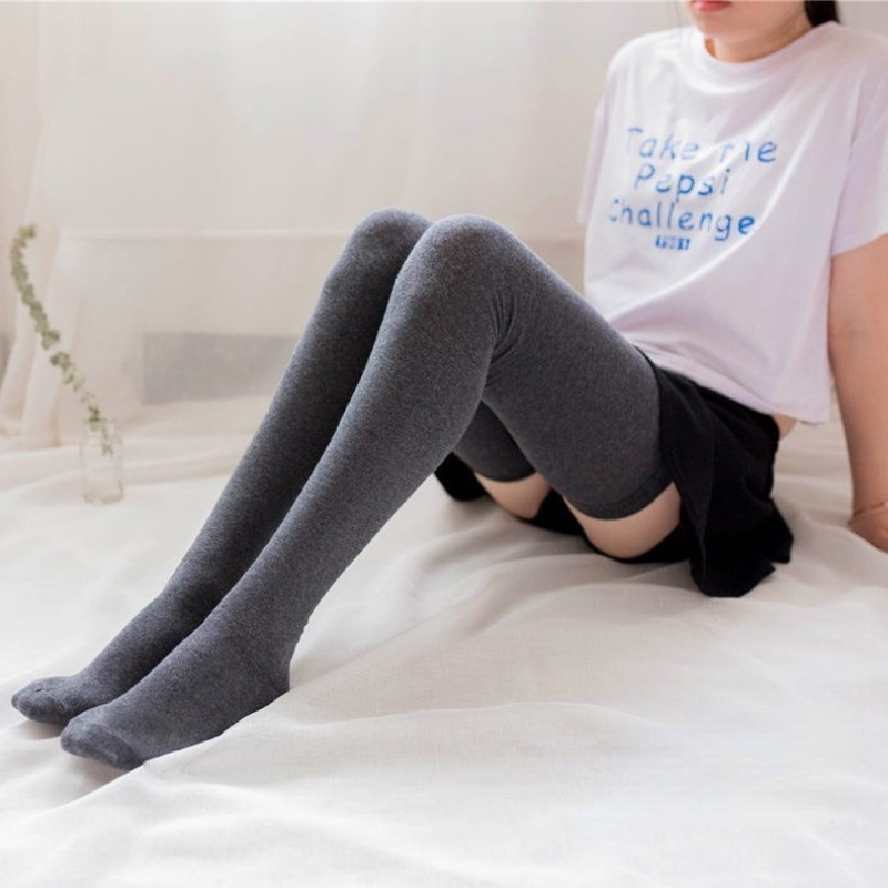 Black High Waist Pantyhose Double-layer Thermal Pantyhose Bare Leg Socks  Girl