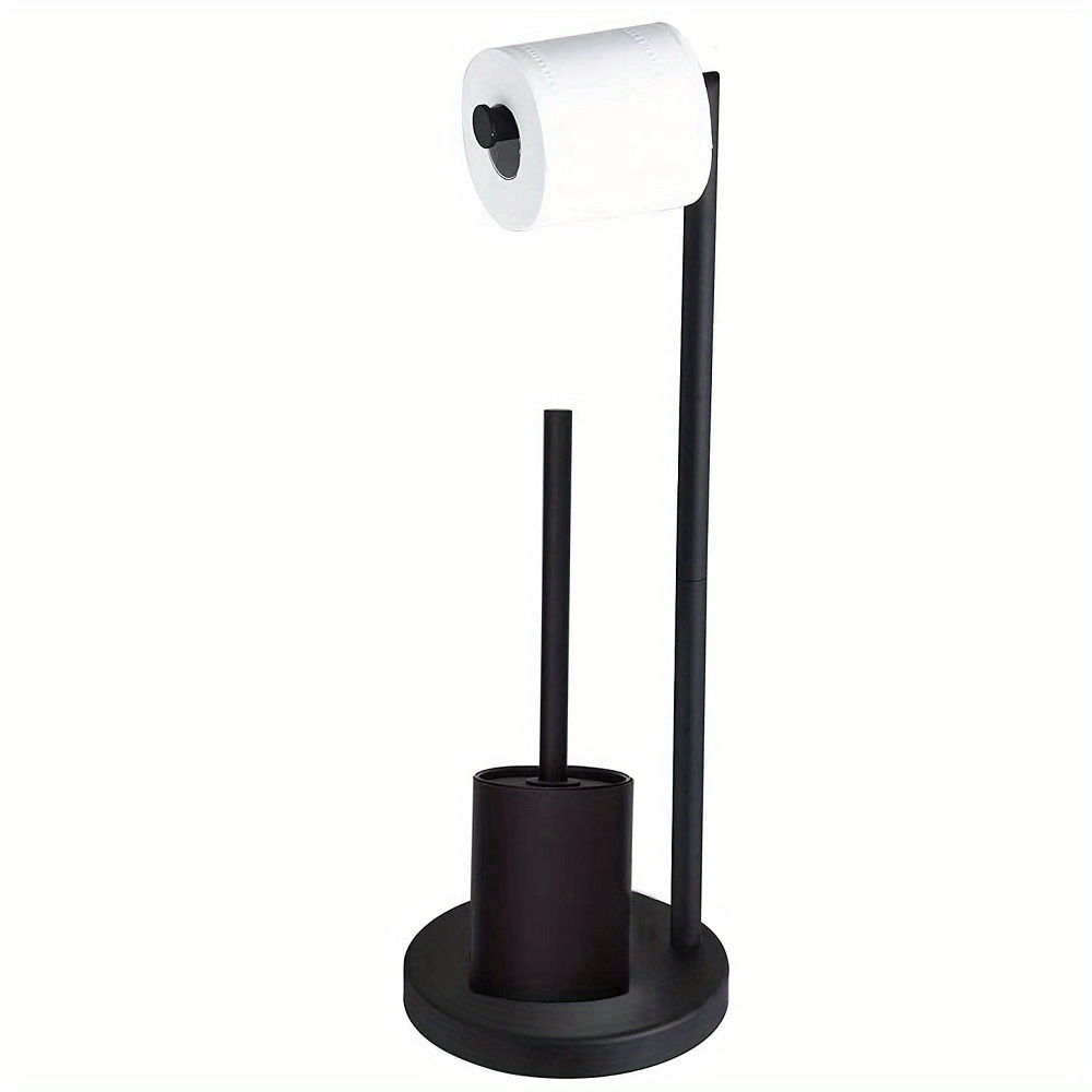 mDesign Metal Toilet Paper Holder Stand, Freestanding 3 Roll Reserve - Chrome