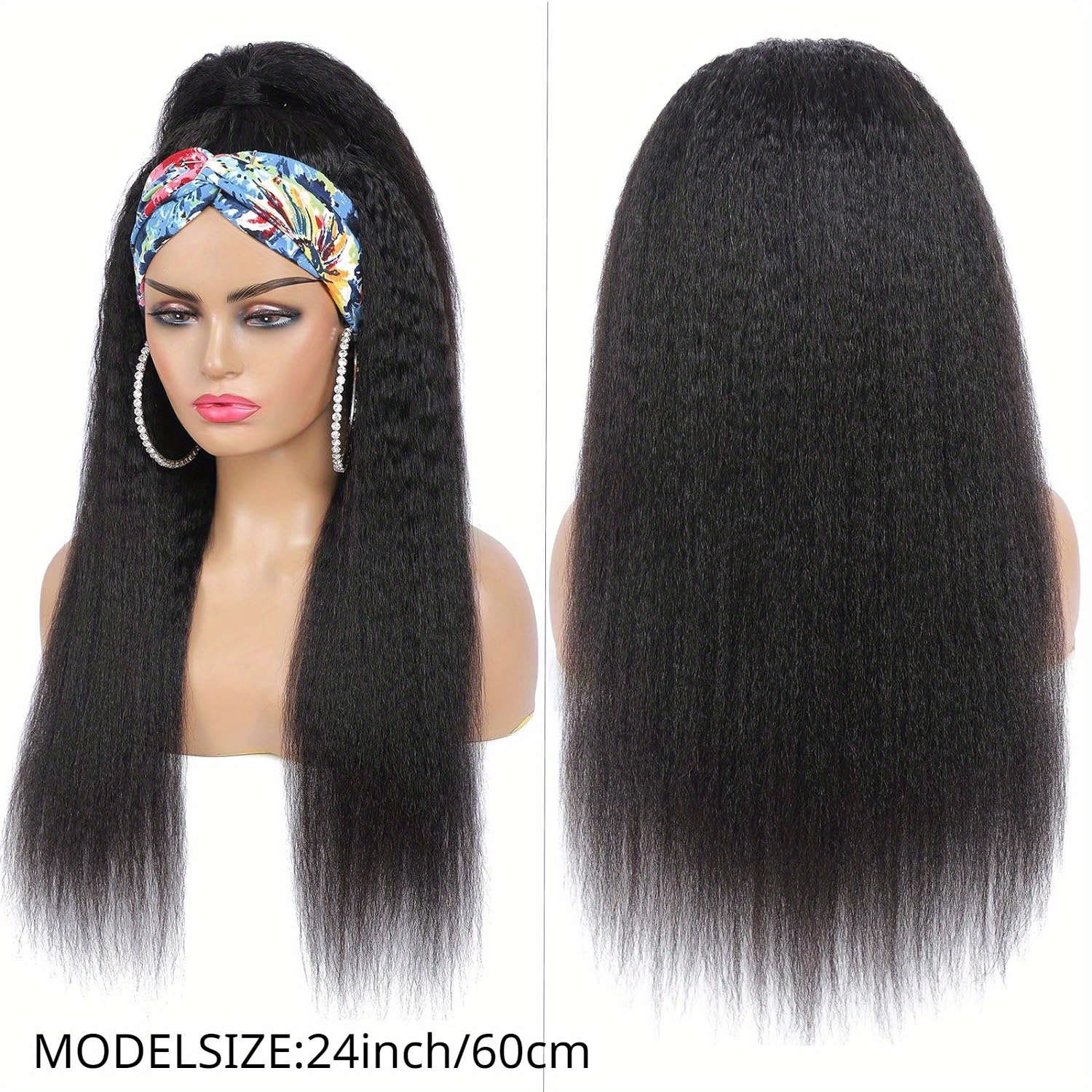 Headband Wig Human Hair Wigs for Women Easy Wear Non Lace Wig With