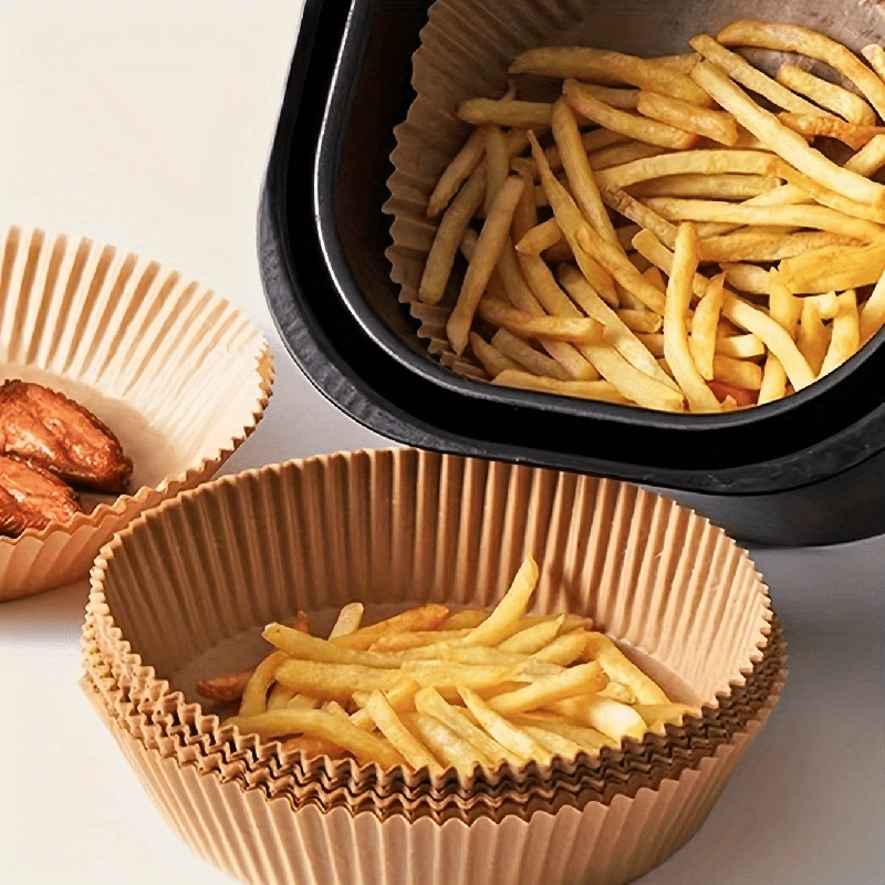 100pcs Air Fryer Paper Liners, Disposable Oil Proof Parchment Sheets Round, Airfryer  Paper Basket Bowl Liner For Baking Cooking Food