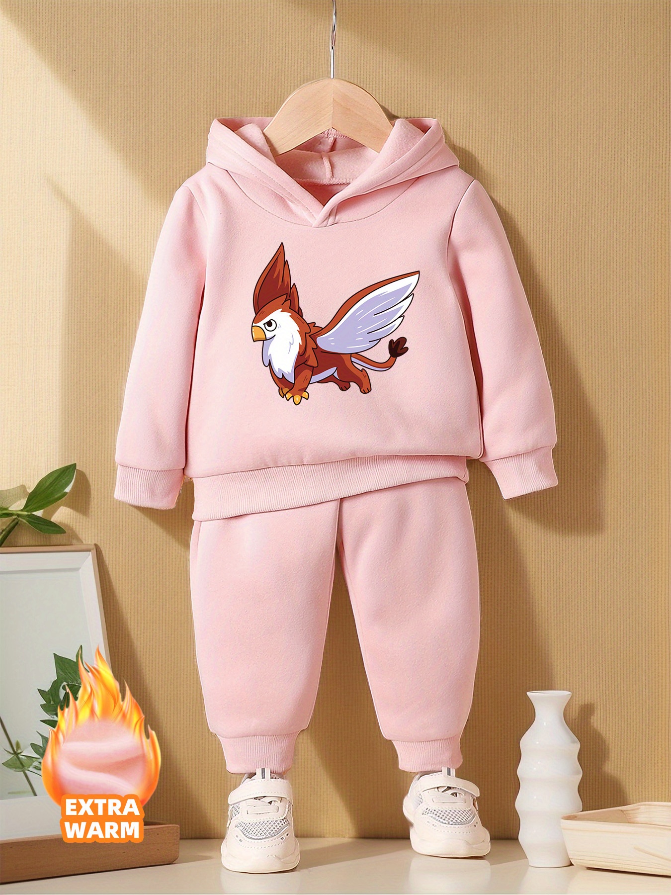 Girl's Toddler Hoodie Suit Griffin Cute Print Casual Long Sleeve