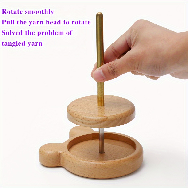 Rotatable Wooden Yarn Spinner 