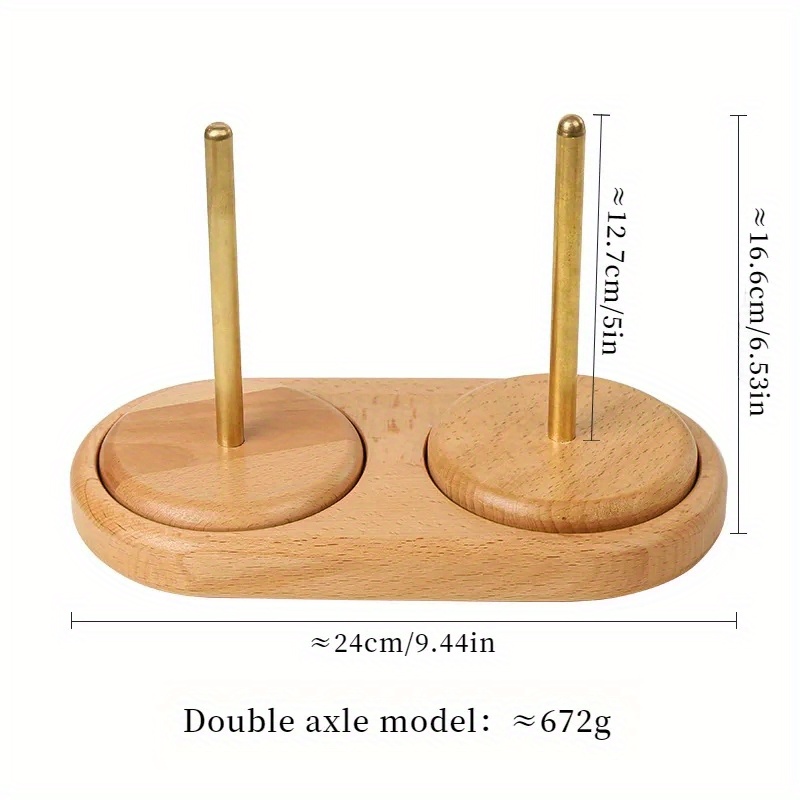 Wood Yarn Holder for Knitting Crochet Wooden Frame with Hole in