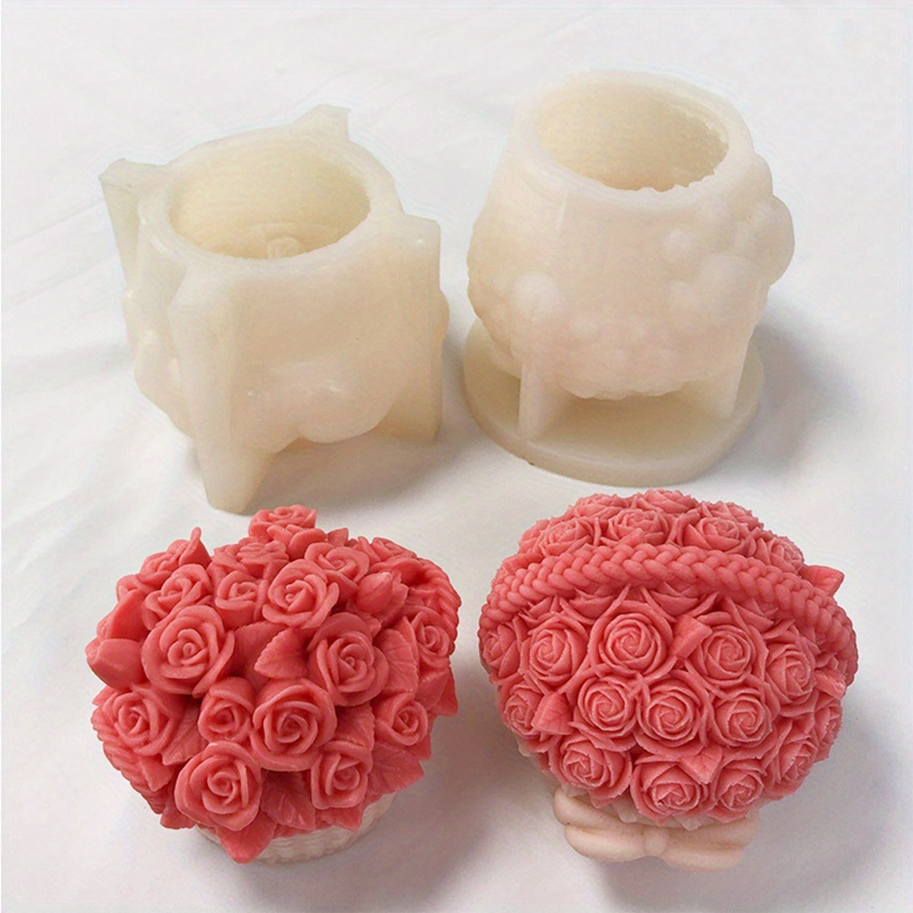 1pc DIY Rose Candle Mold