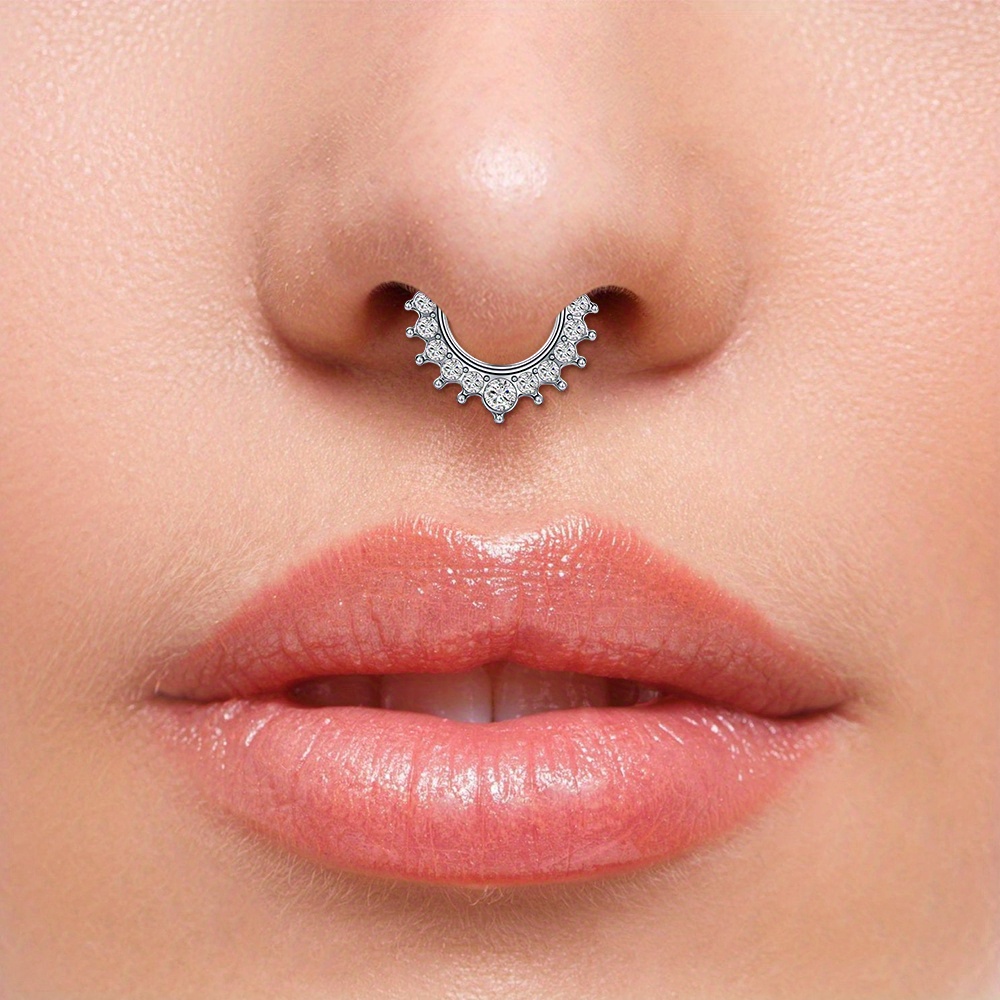 Iced out nose ring sale