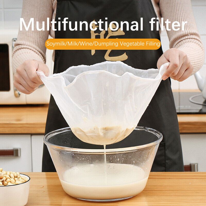 Soy Milk Wine Filter Bag Tea Coffee Oil Yogurt Juice Honey Filter Net Mesh  Kitchen Food Reusable Filter Bags Strainer