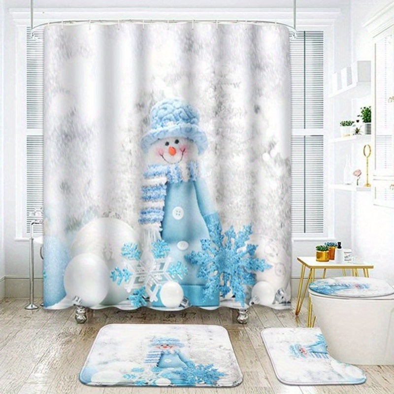 Frozen Shower Curtain, Anime Shower Curtain Window Shower Curtain  Waterproof Shower Hooks For Shower Curtain Kids Shower Curtain Hooks 