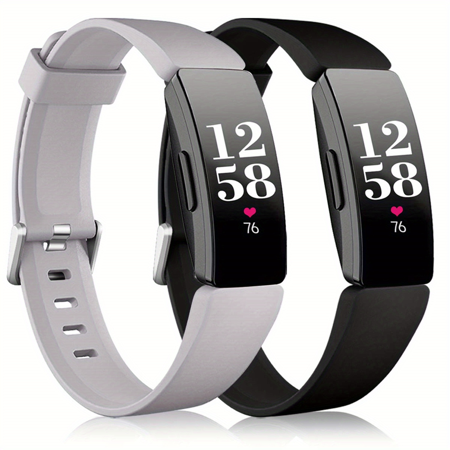 Packs Strap Compatible With Fitbit Strap/* HR Strap, Soft Silicone  Sport Replacement Wristband For Fitbit */* HR/*