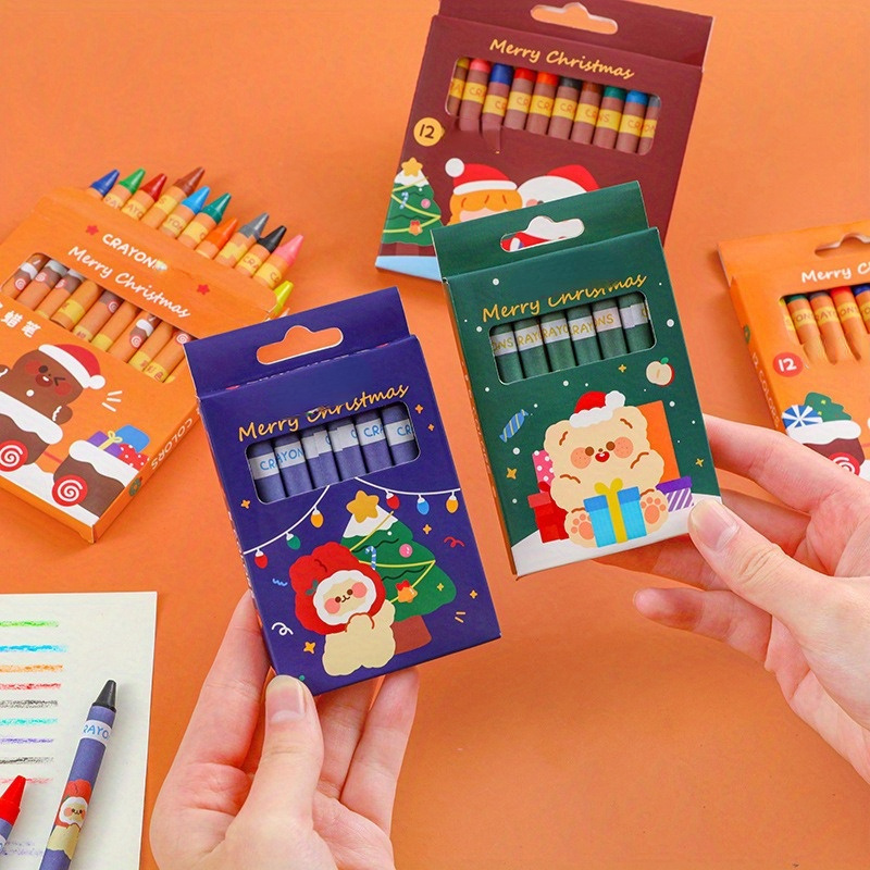 Kayannuo Kids Toys Christmas Clearance Colorful Peanu Crayon Oil Pastels  Brush Gift Box Children'S Graffiti Toy Baby Toys Birthday Gifts 